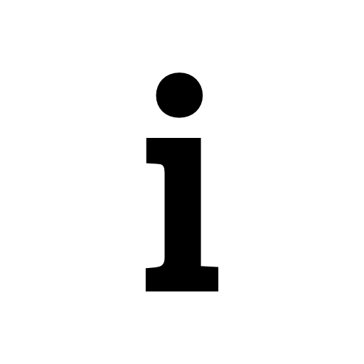 Information small letter i symbol