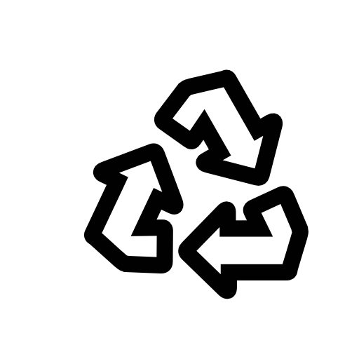Reuse symbol of three arrows forming a triangle