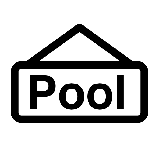 Pool rectangular hanging sign