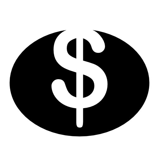 Dollar symbol in black oval