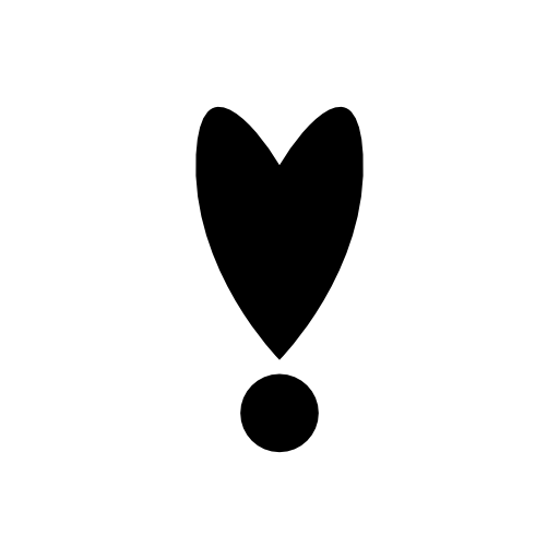 Exclamation of heart shape
