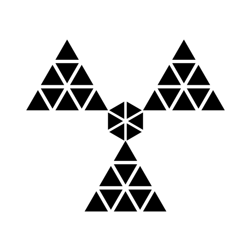 Polygonal radiation symbol