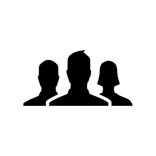 Group of persons symbol for facebook