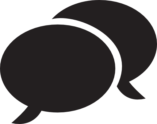 Two rounded speech bubbles