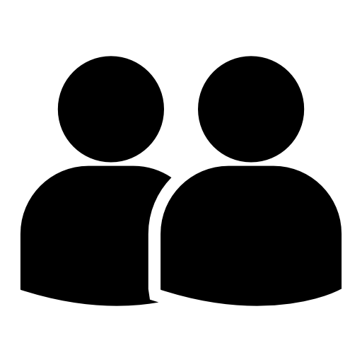 Couple users silhouette