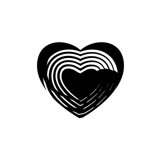 Heart with art lines inside