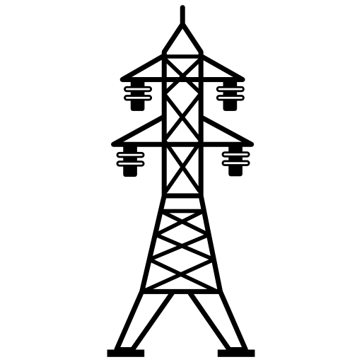 Power line with four insulators