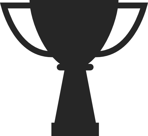 Sports trophy cup side silhouette