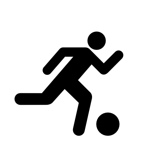 Soccer player running with the ball
