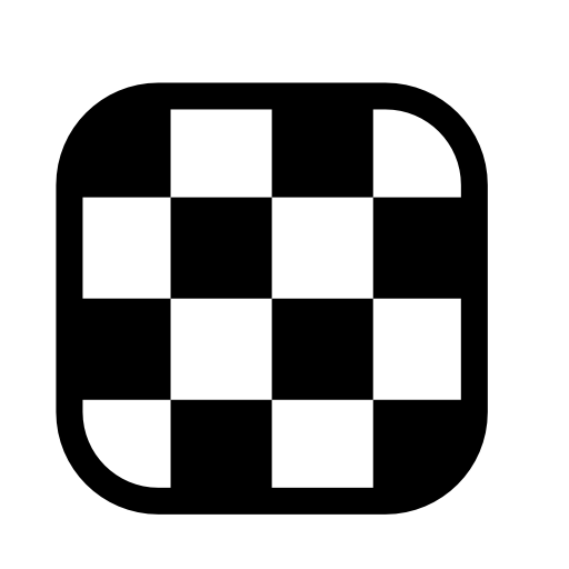 Chess board of rounded square shape