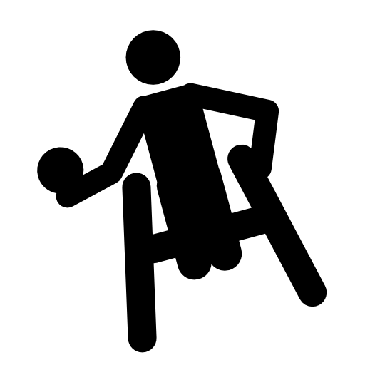 Paralympic basketball silhouette of a player on wheels chair