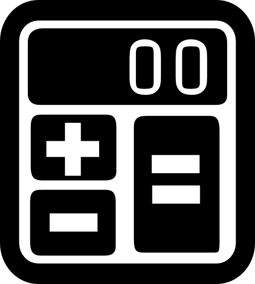 Calculator with rounded corners