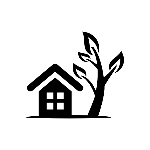 Home with a tree at side