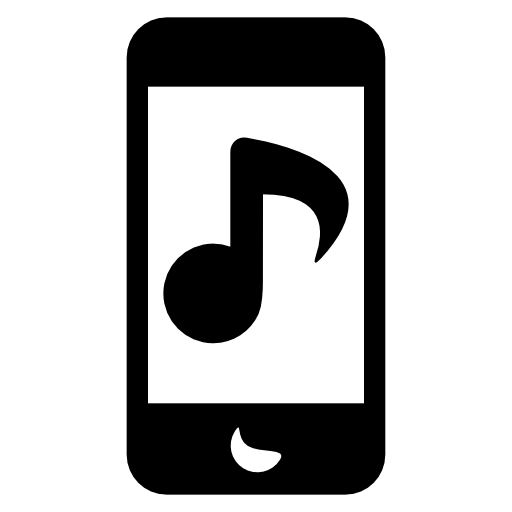 IPhone with musical note
