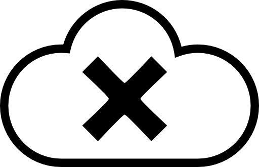 Cloud with x
