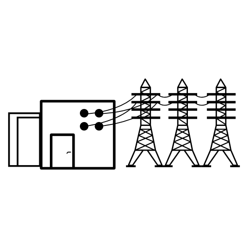 Power housing with power lines