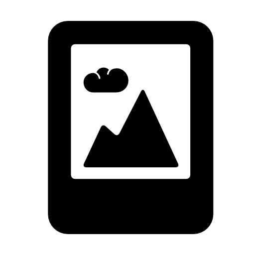 Tablet with a mountain view image