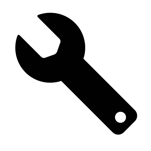 Wrench black silhouette of tool