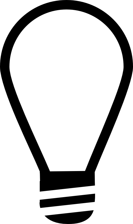 Lamp light bulb outline