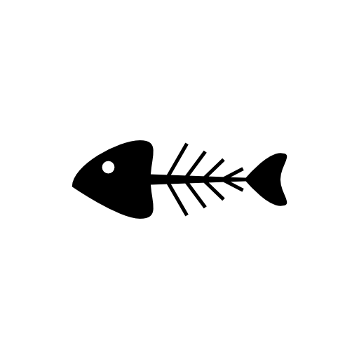Fish bone silhouette