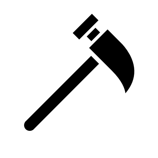Hammer with point outline side view
