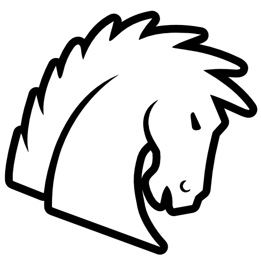 Horse outlined head