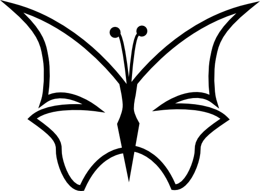 Sharpen butterfly outline shape