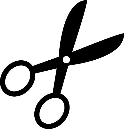 Scissors opened tool shape