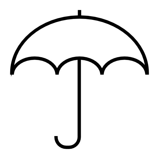 Umbrella shape, IOS 7 symbol