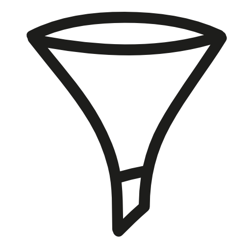 Funnel hand drawn symbol