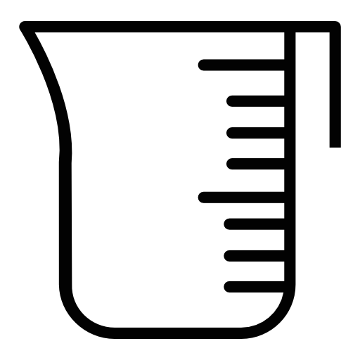 Measuring cup tool, IOS 7 interface symbol