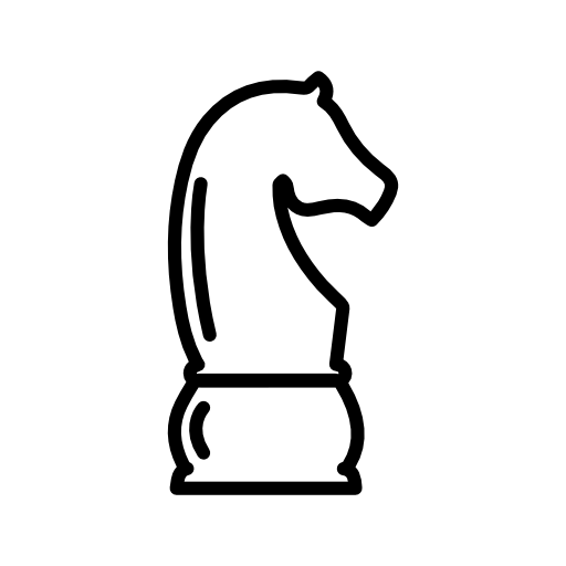 Horse chess piece outline variant