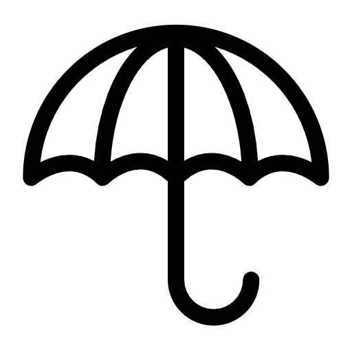 Umbrella opened outline