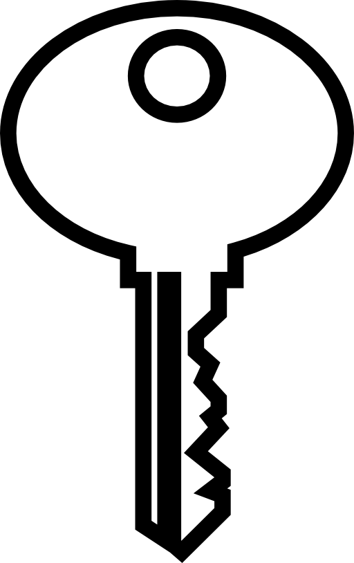 Oval key outline