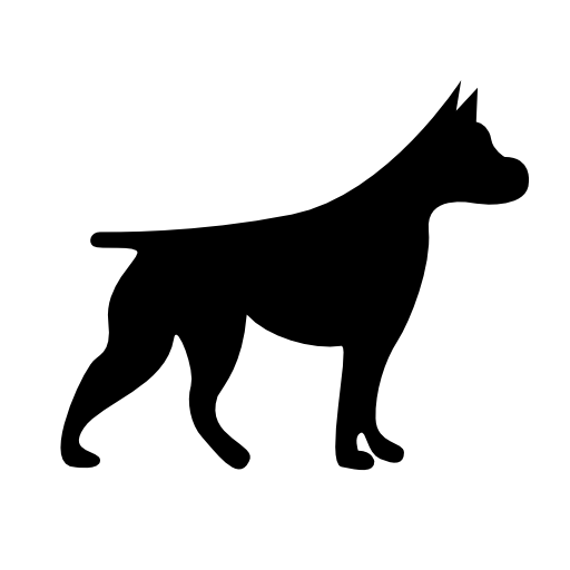 Dog black silhouette