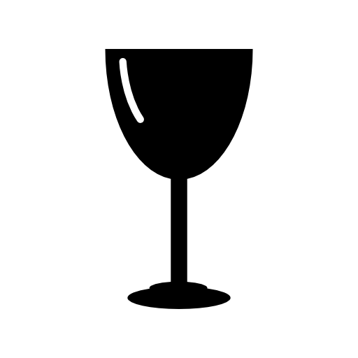 Wine glass variant with white details on edges