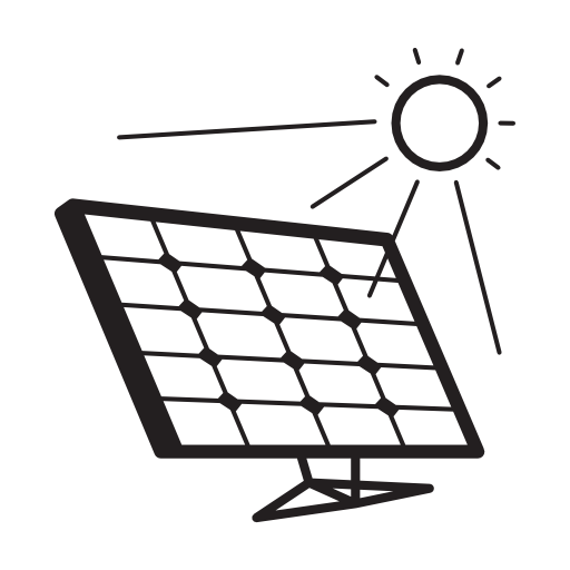 Solar panel in sunlight