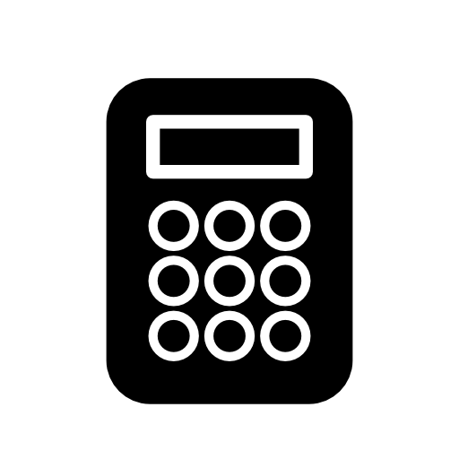 Calculator black variant with white outlines