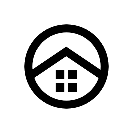 House with window in a circle