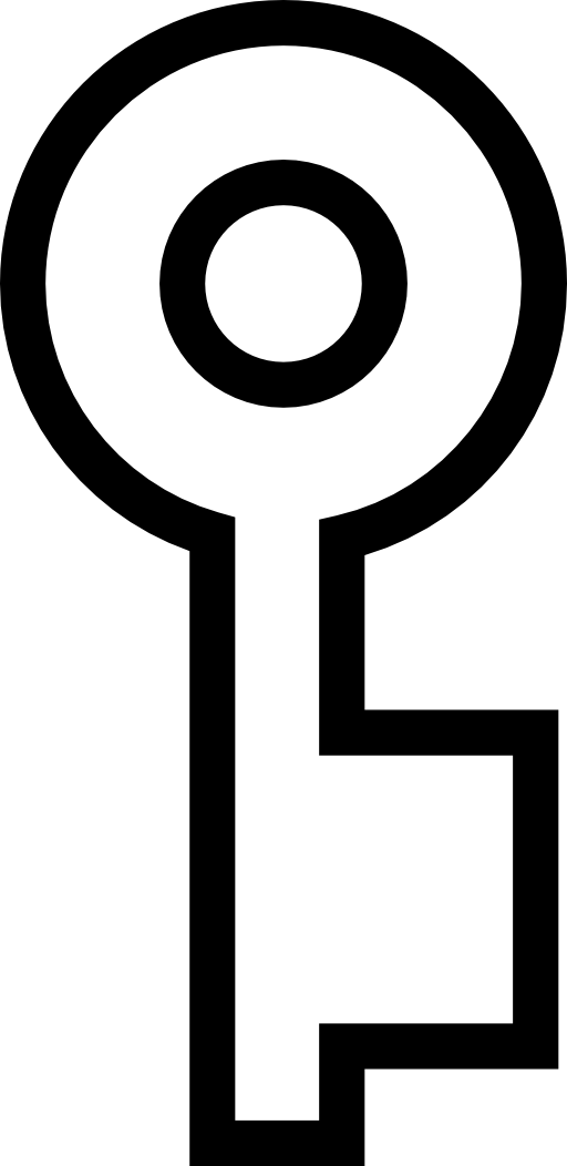 Circular key outline shape