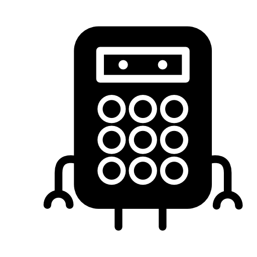 Calculator variant with hands and feet