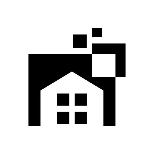 House with sparkling pixels