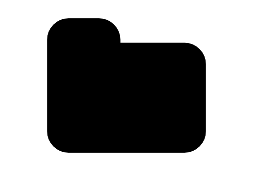 Folder closed black shape