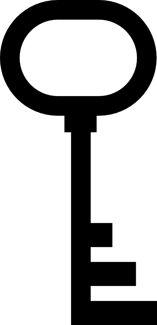 Simple key silhouette