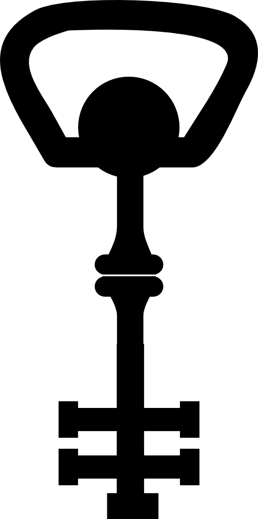 Old key tool silhouette