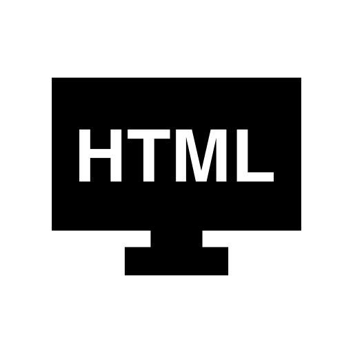 Monitor screen with html letters