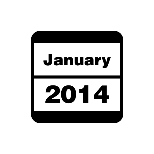 January 2014 on calendar