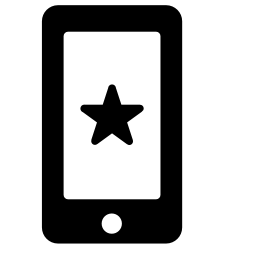 Star on cellphone screen