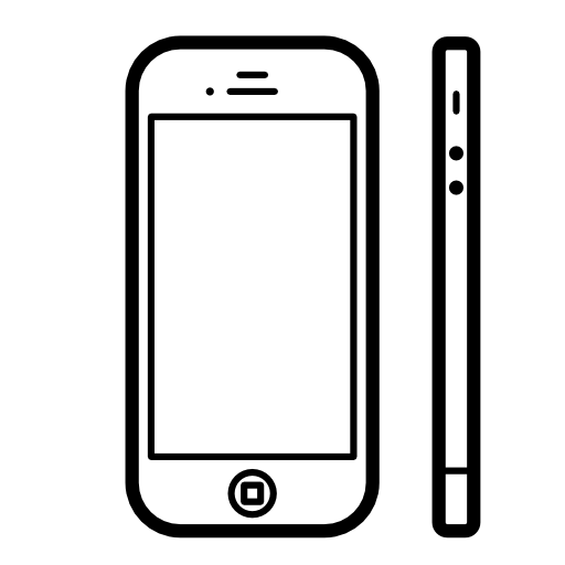 Phone from two view points front and side