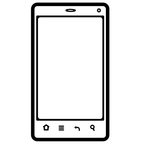 Mobile phone outline with tools
